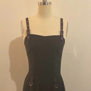 Vintage Lip Service Goth or Emo Prom Dress adjustable high-low Small